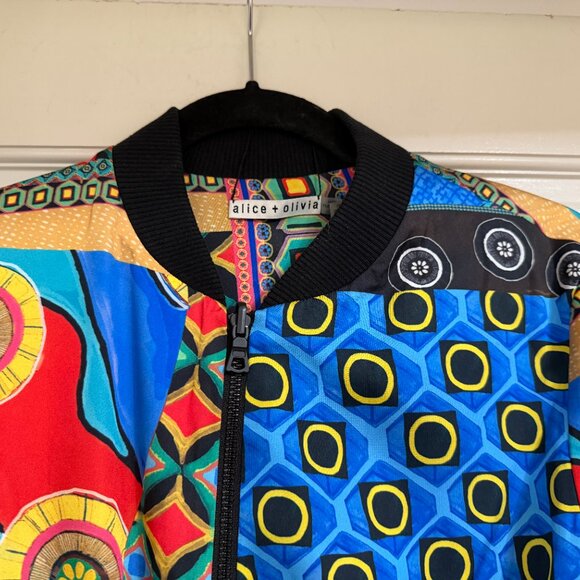 Beautiful Bright Alice+Olivia Bomber sz S-M - Picture 4 of 6